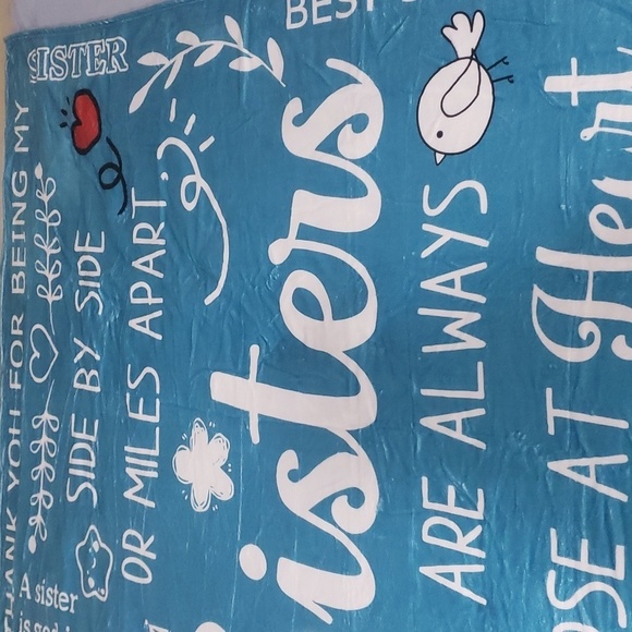 21- Inspirational Words To My Sister Throw Blanket NWT - Picture 3 of 8